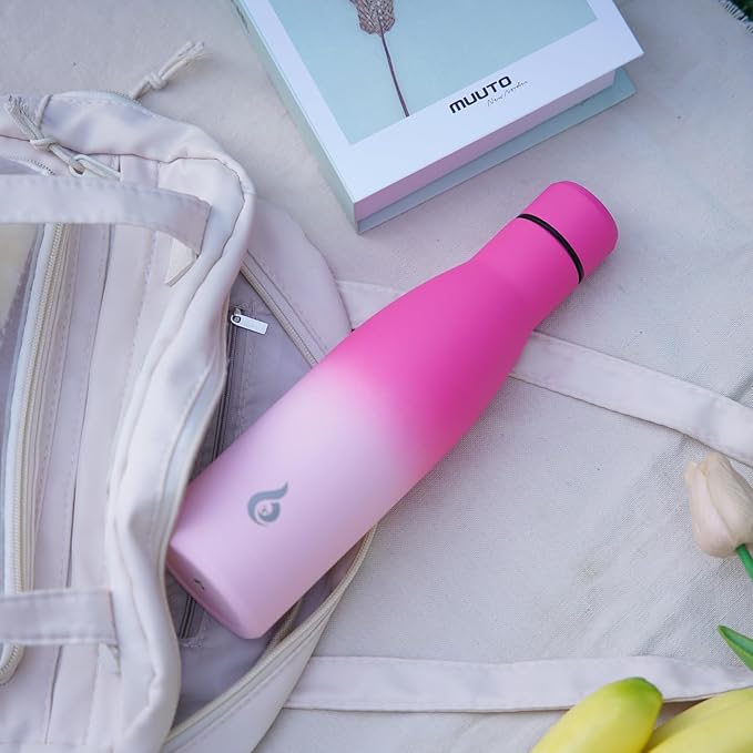 BJPKPK Insulated Water Bottle 12oz Small Stainless Steel Water Bottles Reusable Metal Thermos Keep Cold and Hot,Cherry