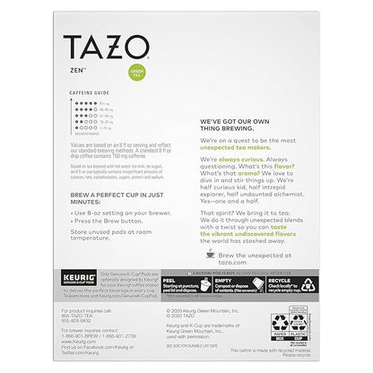 TAZO Tea Bag K-Cup Pods, Awake English Breakfast & Zen 22 CT (2ea) (Variety Pack)