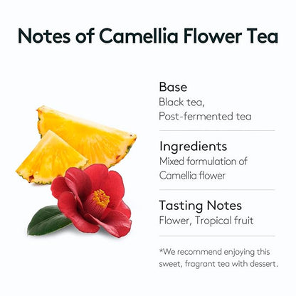 OSULLOC Camellia Flower Tea (Tropical fruity flavors), Fruit tea Blend, Premium Teabags from Jeju Island, 20 count