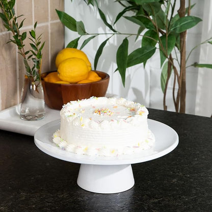 The Cake Stand -10" Ceramic Pedestal Cake Stand with Gloss Finish - Modern Display for Cakes, Cupcakes, Cookies & More - Perfect for Weddings, Birthdays & Baby Showers (Periwinkle)