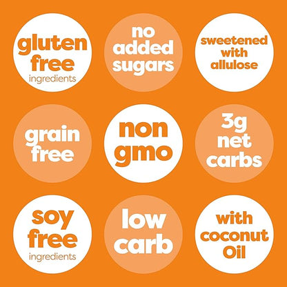 Kiss My Keto Sugar Free Granola, Peanut Butter Chocolate 4-Pack – Curb Cravings with Few Net Carbs – Allulose Sweetened, Resealable & Gluten-Free Crunchy Clusters – Grain Free Granola Great With Yogurt or Milk