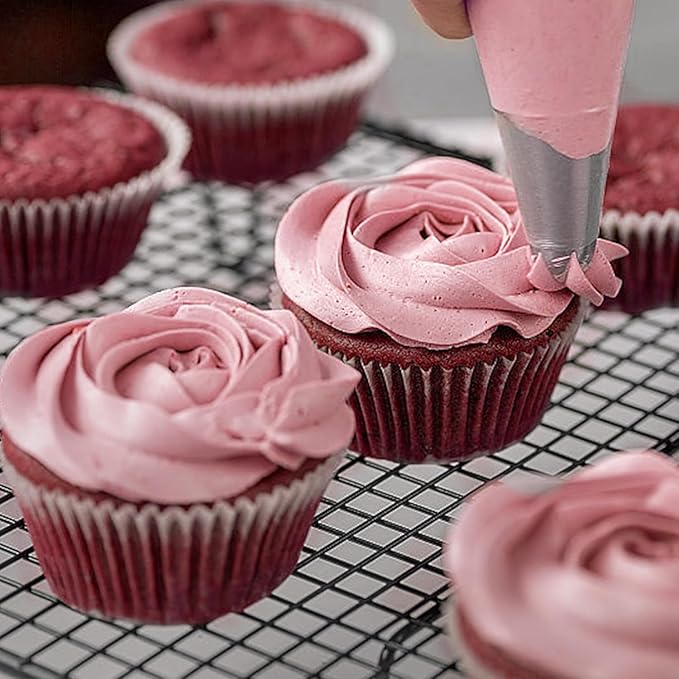 Large Piping Tips Set, Stainless Steel Cake Decorating Icing Tips Nozzles, Pastry Cake Decorating Tips Baking Tools For Cookies Cupcake Decorating Kit (1M 2D 1A 6B 853 895 114)