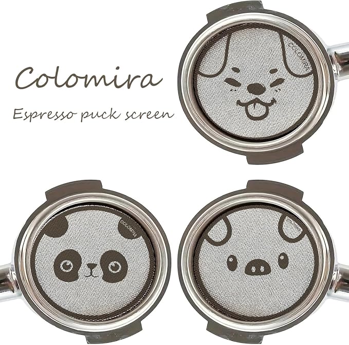 58.5mm Espresso Puck Screen, Lower Shower Screen, Metal Coffee Reusable Filter for 58mm Espresso Portafilter Basket, 1.7 Thickness(Piggy)