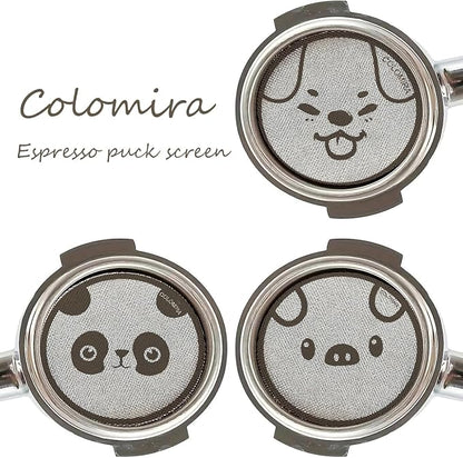 58.5mm Espresso Puck Screen, Lower Shower Screen, Metal Coffee Reusable Filter for 58mm Espresso Portafilter Basket, 1.7 Thickness(Piggy)