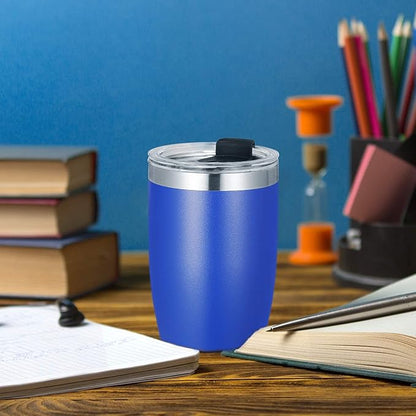 VEGOND Stainless Steel 12 oz Tumblers bulk Vacuum Insulated Double Wall Travel Tumbler with Lid and Straw Reusable Tumbler, Royal Blue 1 Pack
