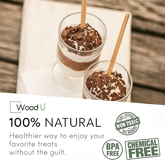 7" Wooden Coffee Stir Sticks - Sustainable Round-End Coffee Stirrers - 1000 Pcs Cocktail Stirrer