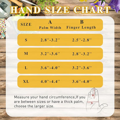 HANDLANDY Leather Gardening Gloves for Men & Women, Rose Pruning Thorn Proof Garden Glove, Long Sleeve Gauntlet Gloves (Black-brown, Large (Pack of 1))