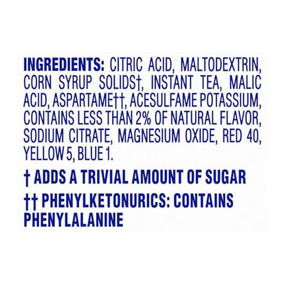 Crystal Light Raspberry Iced Tea Naturally Flavored Powdered Drink Mix, 72 ct Pack, 12 Canisters of 6 Pitcher Packets