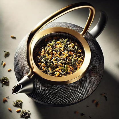 One With Tea – Organic Genmaicha with Matcha – Japanese Green Tea Blend with Roasted Brown Rice & Vibrant Matcha – Nutty, Umami-Rich & Smooth – Loose Leaf – USDA Certified Organic