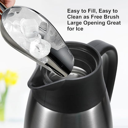 70 oz Thermal Coffee Carafe, Updated Insulated Stainless Steel Coffee Carafes for Keeping Hot Coffee & Water Hot Beverage-12Hours, Double Walled Vacuum Coffee Carafe(Gold)