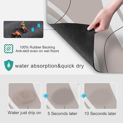 Golener Bar Mat Spill Mat,Counter Protector Absorbent Coffee Maker Spill Mat Under Espresso Maker rug,Heat Resistant Tamping Mat Protects Against Spills Water Proof Kitchen Decor,Use as Cup Mat