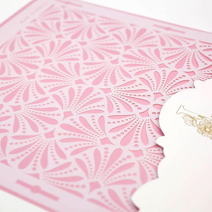 Cake Decorating Stencil for Tall Buttercream Cake, Royal Icing, Ganache, Paint, Airbrush (Glam)
