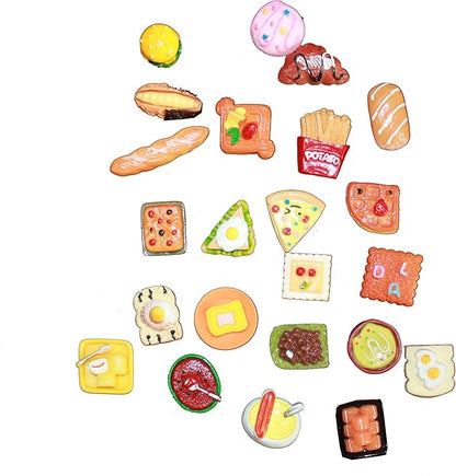 Lovely Small Items Silicone Fondant Molds Set For Cake Topper, Gumpaste, Candy & Chocolate, Polymer Clay and More (Rectangle Food Items)