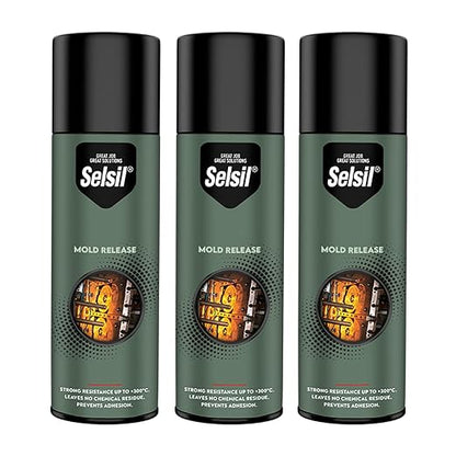 SELSIL Silicone Mold Release Aerosol Spray, Professional Resin Mold Releaser, Non-Stick, Fast-Drying & Easy Mold Removal, 13.5 Fl oz or 400 mL (Pack of 3)