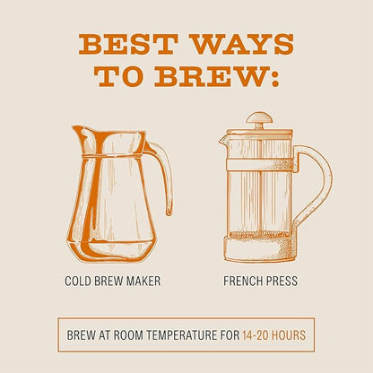 Bizzy Organic Cold Brew Coffee | Breakfast Blend | Coarse Ground Coffee | Medium-Light Roast | Micro Sifted | Specialty Grade | 100% Arabica | 2 LB