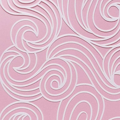 Cake Stencil - Seamless Delicate Pattern for Decorating Tall Double Barrel Cake to Use with Buttercream, Royal Icing, Ganache, Paint, Airbrush (Andra)