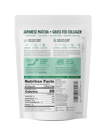 Jade Leaf Matcha Organic Premium Ceremonial Grade Matcha Green Tea Powder - Japanese - Culinary, Ingredient, Ceremonial Barista Teahouse, Latte, Collagen, 5.3 Ounce (Pack of 1), Collagen Matcha Latte