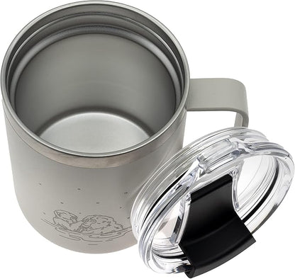 COREFLEX 12 oz Insulated Coffee Mug with Handle & Lid, Stainless Steel Double Walled Vacuum Insulated Tumbler, Travel Coffee Cup Thermal Cup - Home, Office, Travel, Outdoor, Camping