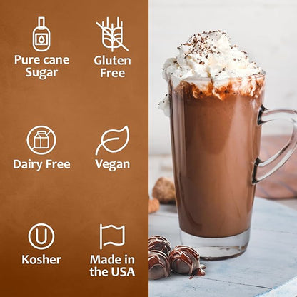 Syruvia Coffee Syrup, Swiss Chocolate Mocha Flavored Syrup for Drinks, Lattes, and Desserts – 25.4 fl oz,