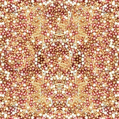 Confect Rose Gold & Pearl Edible Sprinkles Mix – Metallic Cake & Cupcake Toppers, Cookie & Dessert Decoration | Wedding, Birthday, Party Baking Supplies | Vegan, Gluten-Free, Nut-Free, Soy-Free, Dairy-Free, Palm Oil-Free- 4.2 Oz