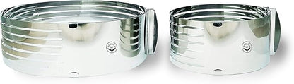 NEWLINE NY Stainless Steel Mousse Cake Rings 2 Pieces Cakes Slicer Adjustable Multilayer Circular Molding Plating Forming Round Pastry Rings, Set of 2 (10 to 12” + 6 to 8” x 3.2” H)