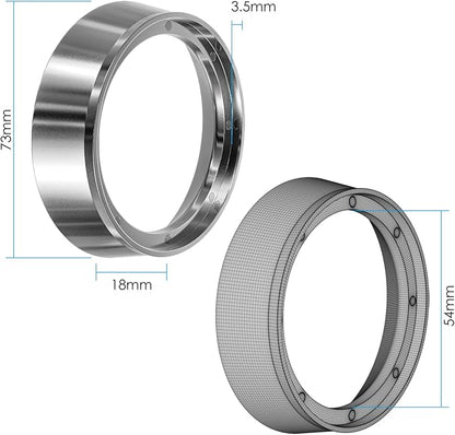 54mm Magnetic Dosing Funnel V2, MATOW Stainless Steel Espresso Dosing Ring with 8 Magnets Compatible with Breville 54mm Portafilter