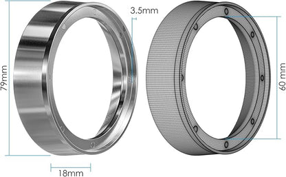 58mm Magnetic Dosing Funnel V2, MATOW Stainless Steel Espresso Dosing Ring with 8 Magnets Compatible with All 58mm Portafilter