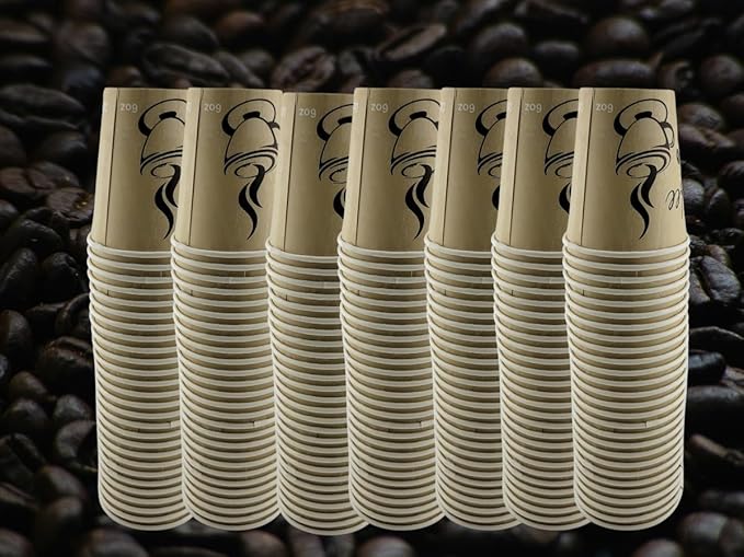 Smygoods Disposable Coffee Cups, To Go Paper Hot Cups, Classic Design (6 OZ, 100 Count) For Hot Beverages, Coffee, Tea, Espresso, Cocoa - Vasos Para Cafe
