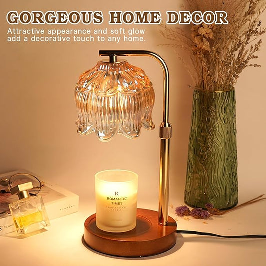 Candle Warmer Lamp with Timer, Christmas Birthday Gifts for Women Mom, House Warming New Home Room Decor, Height AdjustableCandle Heater Lamps for Jar Scented Candles with 2 Bulbs