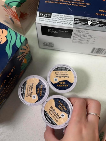 Kahawa 1893 Variety Pack Coffee K-Cup Pods - Safari & Serengeti Blend (40 Count) - As Seen on Shark Tank, 2 Boxes Medium Roast + 2 Boxes Dark Roast, Ethically & Sustainably Sourced