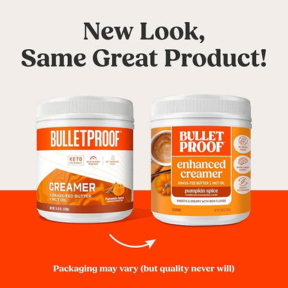 Bulletproof Pumpkin Spice Creamer, 14.8 Ounces, Keto Coffee Powder Creamer with MCT Oil and Grass-Fed Butter