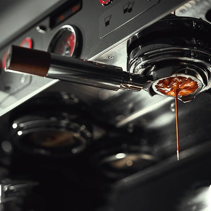 IKAPE 54mm Bottomless Naked Portafilter, Suitable for 54mm Breville Barista Series BES870/880 Machine & Solis Barista Machines (Included 18g Capacity Filter Basket)