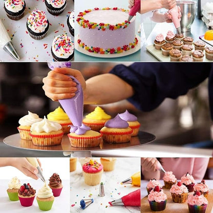 Disposable Piping Bags, Extra Durable Piping Bags, 100 Anti Burst Pastry Icing Bags -for Cream Frosting, Cake & Dessert - 12 inch - Thickening