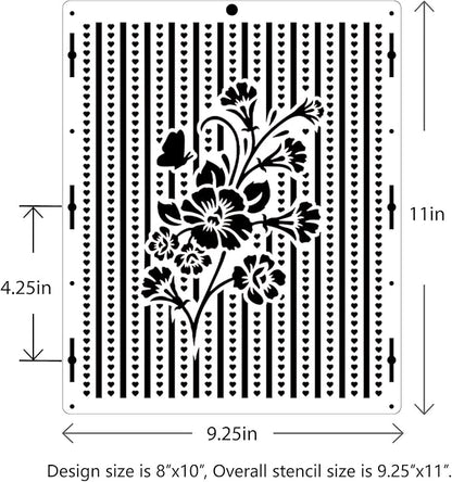 4-Pack Reusable Stencil Set for Crafting, Painting, and DIY Projects – Durable, Versatile, and Easy-to-Use Stencils for Walls, Fabric, Wood, and More