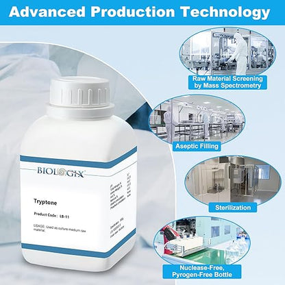 Tryptone Powder, pH 5.0-7.0, FMB Grade, Casein Tryptone for Laboratory Bacterial Culture, 500g/Bottle(1.1 lb.)
