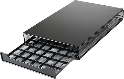 Capsule Drawer Coffee Pod Storage Compatible for Nespresso Support Metal Holder 60 Pcs