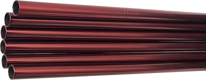 10 Pcs Stainless Steel Straws, Reusable Drinking Straws, Straight Metal Straw Sets with 2 Pcs Cleaning Brushes (8.5 Inch, Red)