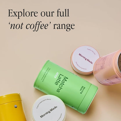 Morning Made Cinnamon Flavored Ceremonial Grade Matcha Powder | 8.46oz (240g) Resealable Tin | 60 Servings Premium Japanese Green Tea | Sweetened with Organic Sugar | Rich in Antioxidants & Energy Boosting