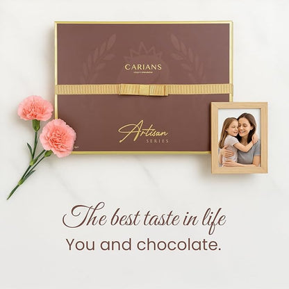 CARIANS Chocolate Gift Box, Assorted Luxury Premium Pralines Gourmet Chocolate Basket, Dark, Milk & Truffles, Box of Candy, Great for Gift Giving, Anniversary, Thanksgiving, Christmas
