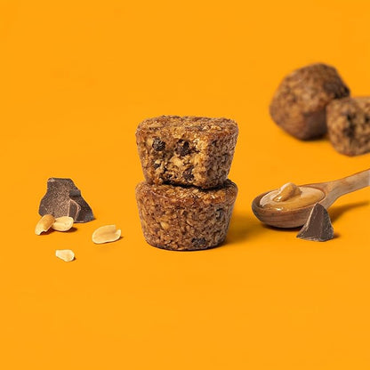 Bobo's Oat Bites, Peanut Butter Chocolate Chip, 1.3 oz Bites (30 Pack Box), Gluten Free Whole Grain Snack, Vegan On-The-Go