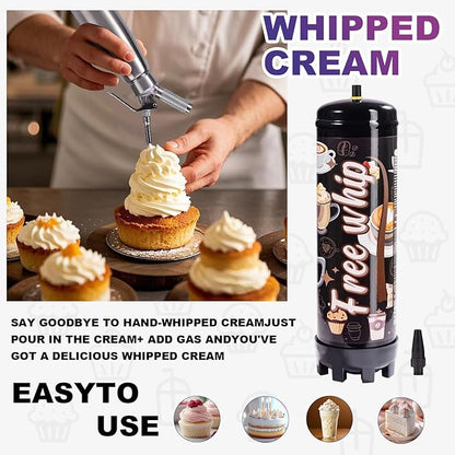 1364g Whipped Cream Charger 2.2L Whip Cream Charger Cartridges Whip Cream Charger Cylinder Food Grade Original Flavor (99.99% purity gas) 1-Pack