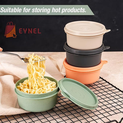 9 oz Small Round Food Storage Containers with Lids Set of 10, Airtight Leakproof Reusable, Plastic To Go Bento Box, Mini Lunch Box, Snack Storage Bowl, for Kitchen, Picnic (10)