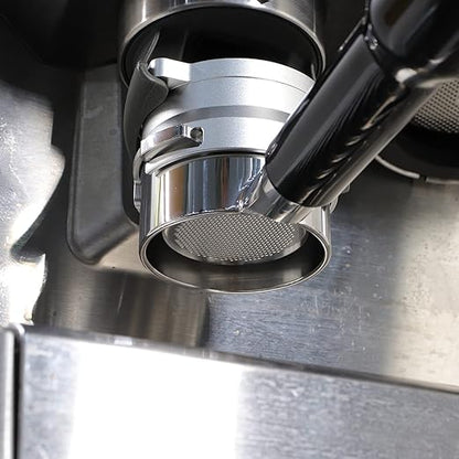 FIRJOY 54mm Espresso Dosing Funnel for Breville Barista Portafilters (Aluminum Alloy-Silver)