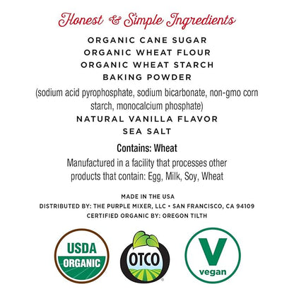 Miss Jones Baking Organic Yellow Cake and Cupcake Mix, Non-GMO, Vegan-Friendly, Moist and Fluffy: Vanilla (Pack of 2)