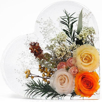 Resin Silicone Molds Large Heart Hexagon Resin Molds Deep Epoxy Resin Mold for Flowers Preservation Resin Art Resin Casting DIY (A-Heart)