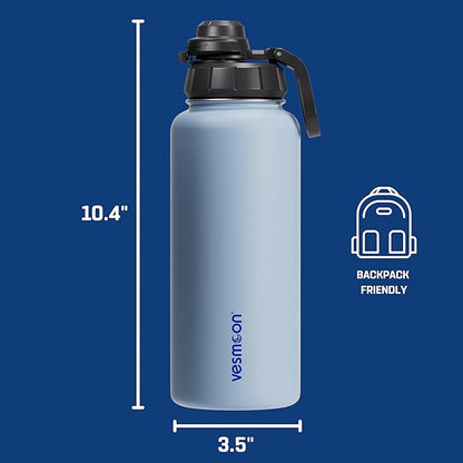 Vessence Tea Infuser Bottle - 32 Oz Insulated Loose Leaf & Fruit Infuser Bottle | Leak Proof with FlowSip Lid