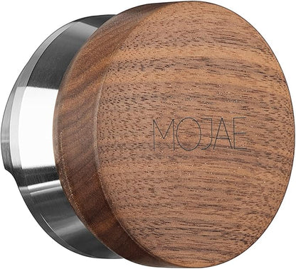 MOJAE 58.5mm Espresso Distributor, Espresso Distribution Tool, Coffee Distributor Adjustable Depth Espresso Leveler With Walnut Wood Handle, Fits for 58mm Portafilter