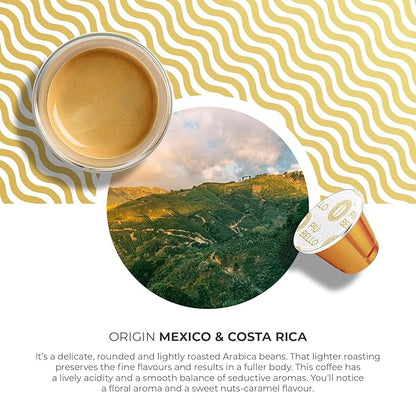 Piu Bello Coffee Pods - Nespresso Machine (Original) Compatible Capsules Pack - Rich & Balanced Taste - Strong Italian Espresso Flavored - Kosher Certified (120 Count Single Flavor) (Espresso Bionda)