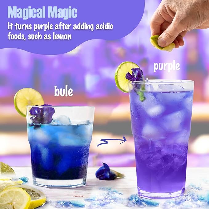 10oz Butterfly Pea Flower Powder - Natural Blue Butterfly Pea Flower Tea | Blue Matcha Powder for Natural Coloring, Food, and Tea | without caffeine | No Additives | purely plant