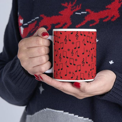 11 OZ Novelty Coffee Mugs - Christmas Gift (Music Theme)